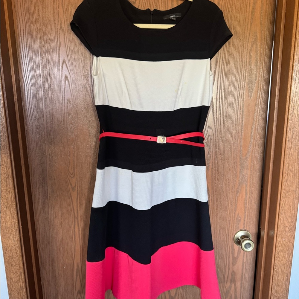 Black and Pink Striped Dress